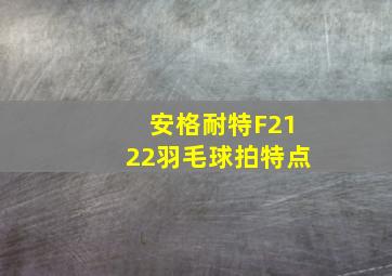 安格耐特F2122羽毛球拍特点