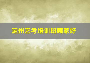 定州艺考培训班哪家好