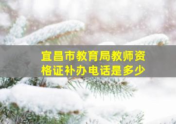 宜昌市教育局教师资格证补办电话是多少