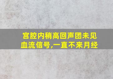 宫腔内稍高回声团未见血流信号,一直不来月经