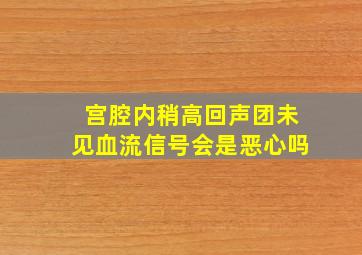 宫腔内稍高回声团未见血流信号会是恶心吗