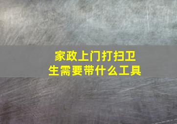 家政上门打扫卫生需要带什么工具