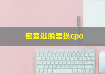 密室逃脱里挨cpo