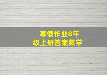 寒假作业8年级上册答案数学