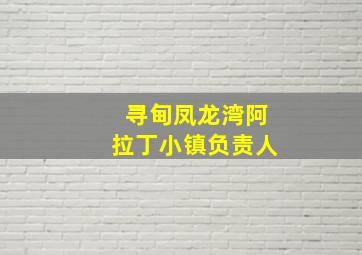 寻甸凤龙湾阿拉丁小镇负责人