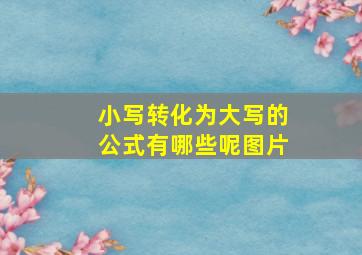 小写转化为大写的公式有哪些呢图片