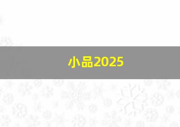 小品2025