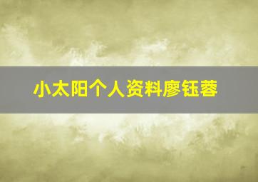 小太阳个人资料廖钰蓉