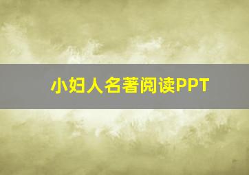 小妇人名著阅读PPT