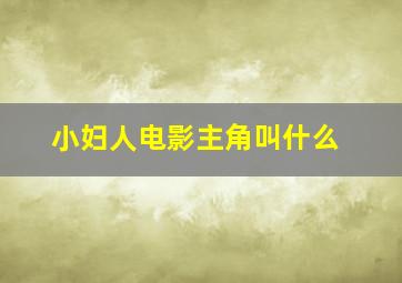 小妇人电影主角叫什么