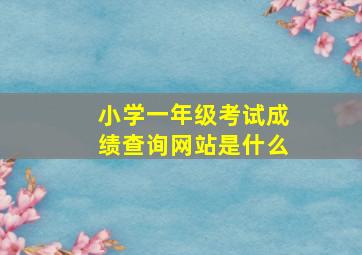 小学一年级考试成绩查询网站是什么