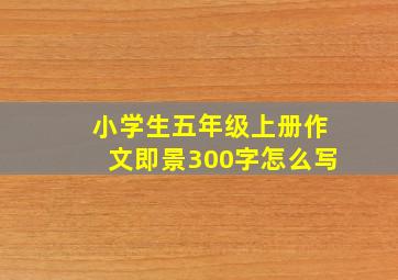 小学生五年级上册作文即景300字怎么写