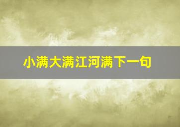 小满大满江河满下一句