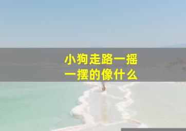 小狗走路一摇一摆的像什么