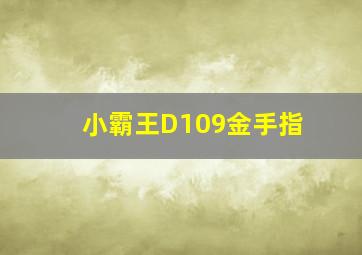 小霸王D109金手指