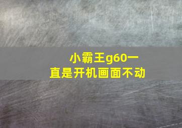 小霸王g60一直是开机画面不动