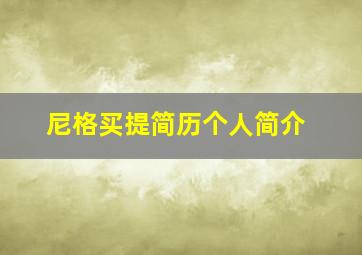 尼格买提简历个人简介