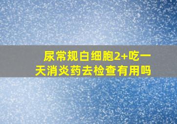 尿常规白细胞2+吃一天消炎药去检查有用吗