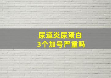 尿道炎尿蛋白3个加号严重吗