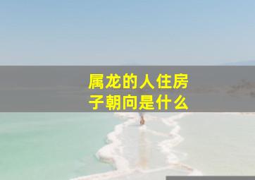 属龙的人住房子朝向是什么