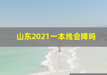 山东2021一本线会降吗