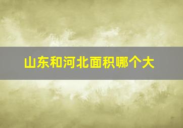 山东和河北面积哪个大