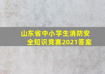 山东省中小学生消防安全知识竞赛2021答案