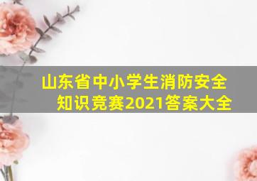 山东省中小学生消防安全知识竞赛2021答案大全