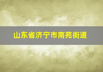 山东省济宁市南苑街道