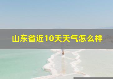 山东省近10天天气怎么样