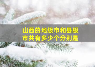 山西的地级市和县级市共有多少个分别是