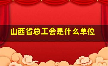 山西省总工会是什么单位