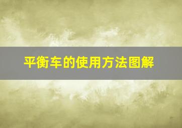 平衡车的使用方法图解