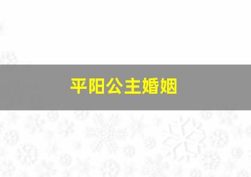 平阳公主婚姻