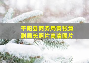 平阳县商务局黄张慧副局长照片高清图片