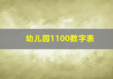 幼儿园1100数字表