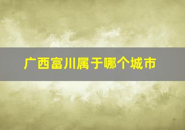 广西富川属于哪个城市