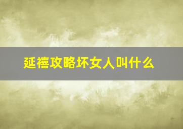 延禧攻略坏女人叫什么