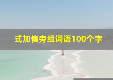 式加偏旁组词语100个字