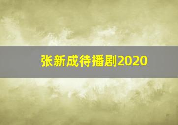 张新成待播剧2020