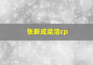 张新成梁洁cp