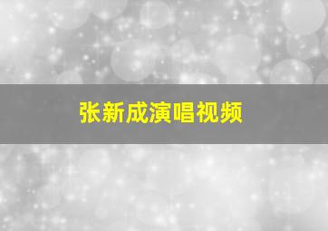 张新成演唱视频