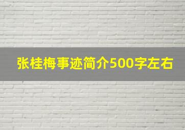 张桂梅事迹简介500字左右