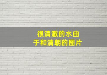 很清澈的水由于和清朝的图片