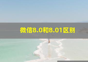 微信8.0和8.01区别