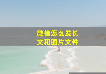 微信怎么发长文和图片文件