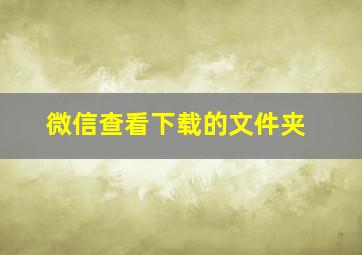 微信查看下载的文件夹