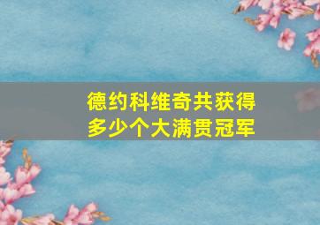 德约科维奇共获得多少个大满贯冠军