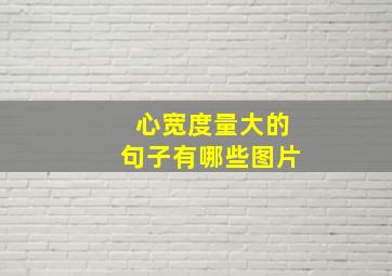 心宽度量大的句子有哪些图片