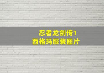 忍者龙剑传1西格玛服装图片